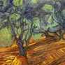 Olive Trees with Yellow Sky and Sun - Vincent Van Gogh